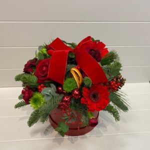 Christmas Hat Box Bouquet